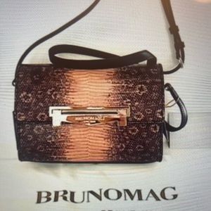 NWT- Bruno Magli lizard leather crossbody